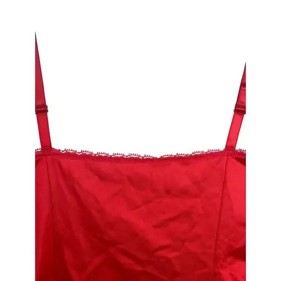 Vintage Vanity Fair Red Sheer Lace Sexy Lingerie Cami Women's Size 34 - Picture 4 of 6